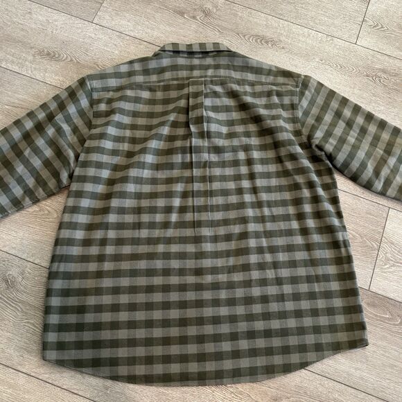 L.L. BEAN Men's Plaid Flannel Shirt Size XXL Blue Green 100% Cotton Collared - Picture 7 of 7